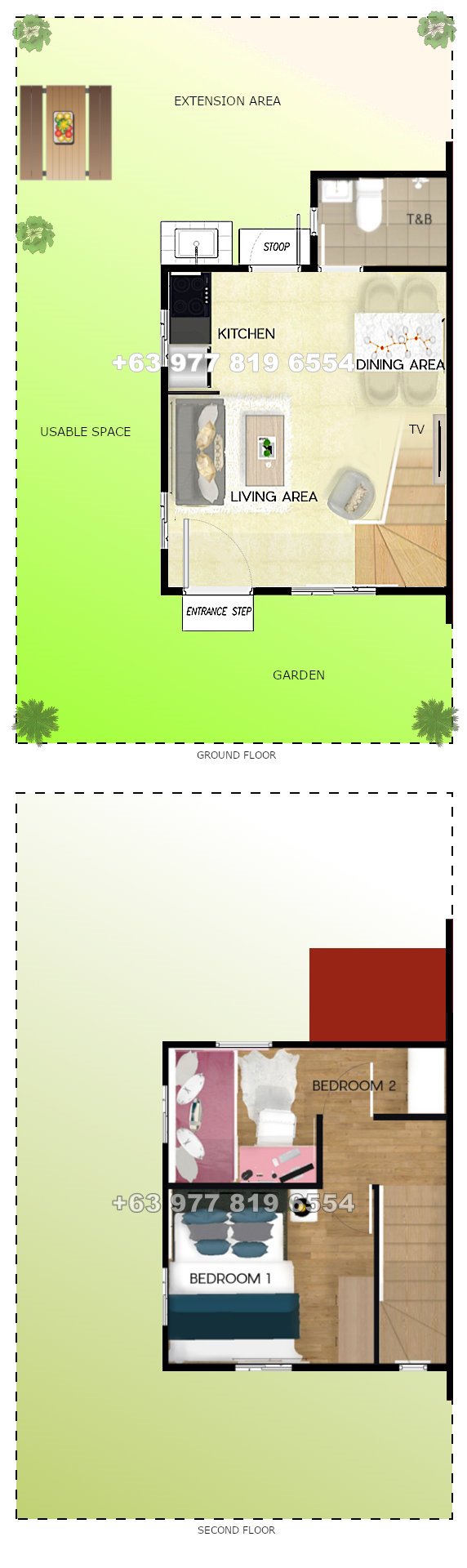 Criselle Floor Plan House and Lot in San Vicente
